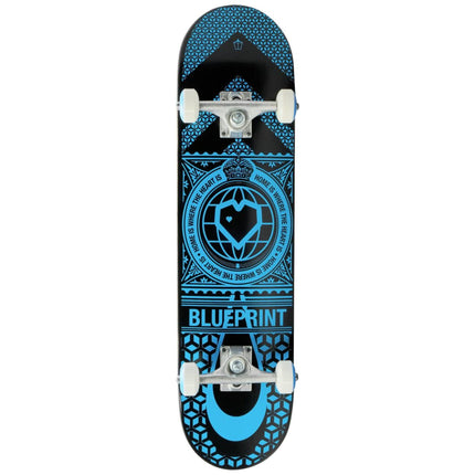 Blueprint Home Heart Komplet Skateboard - Black/Blue-ScootWorld.dk