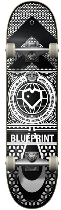 Blueprint Home Heart Komplet Skateboard - Black/White-ScootWorld.dk