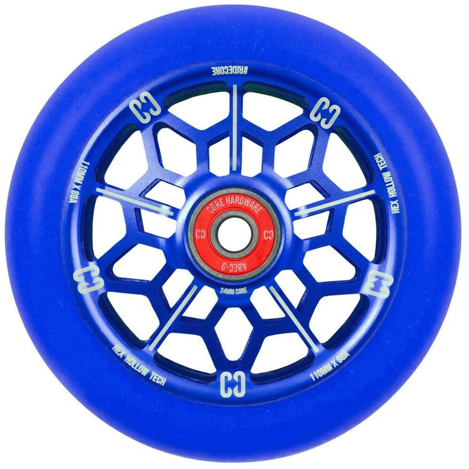 CORE Hex Hollow Hjul Til Løbehjul - Navy Blue-ScootWorld.dk