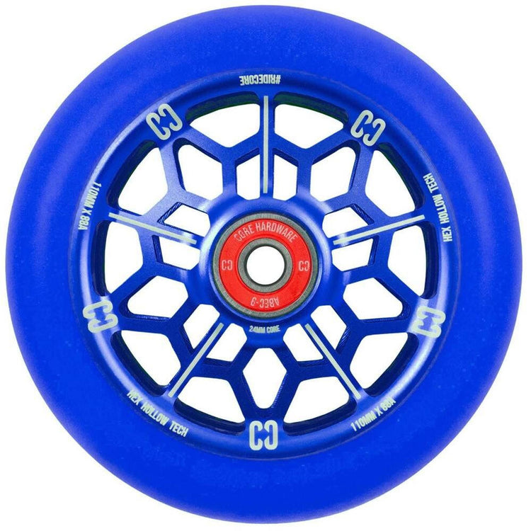 CORE Hex Hollow Hjul Til Løbehjul - Navy Blue-ScootWorld.dk