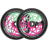 Oath Bermuda 110MM Roues Trottinette Freestyle 2-Pak - Green/Pink