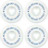 Heart Supply Clean Heart 99A Skateboard Hjul 4-Pak - White/Blue-ScootWorld.dk