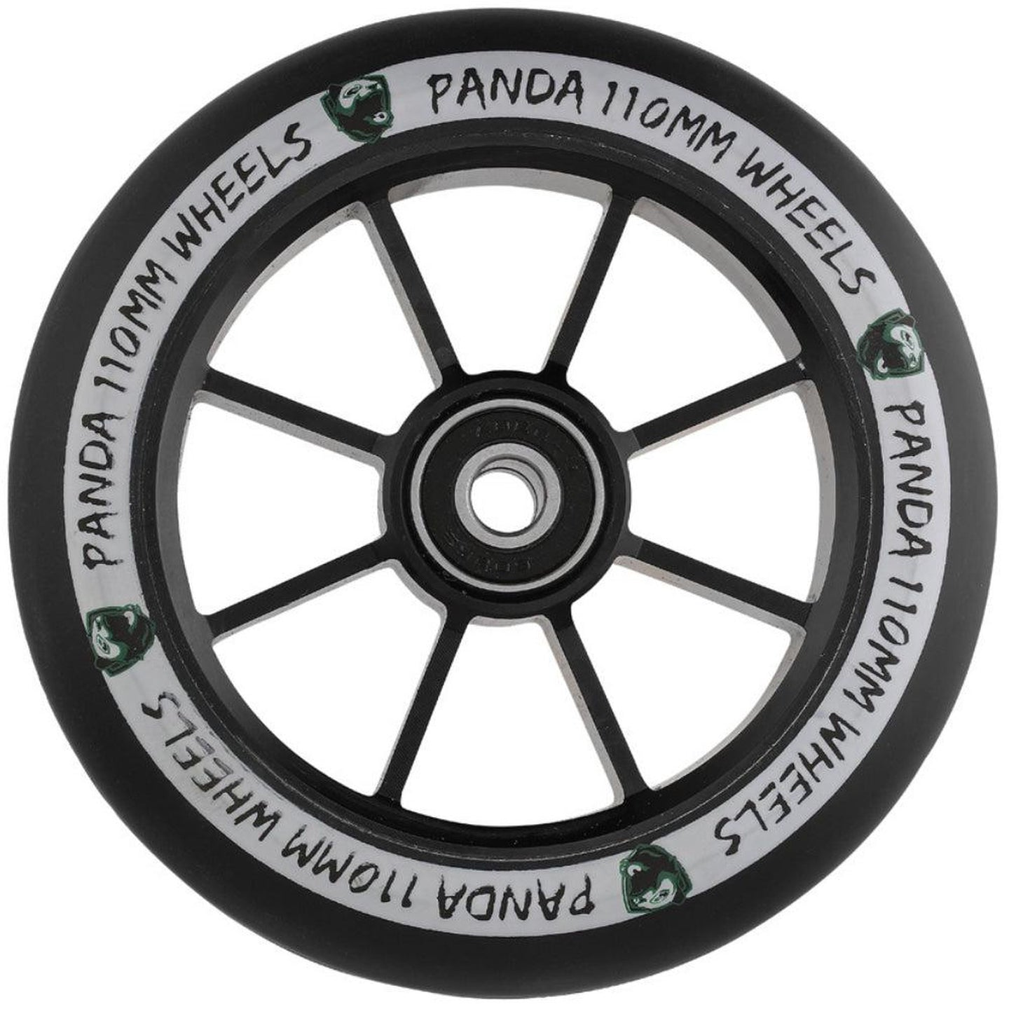 Panda Spoked V2 110mm Hjul Til Løbehjul - Black-ScootWorld.dk