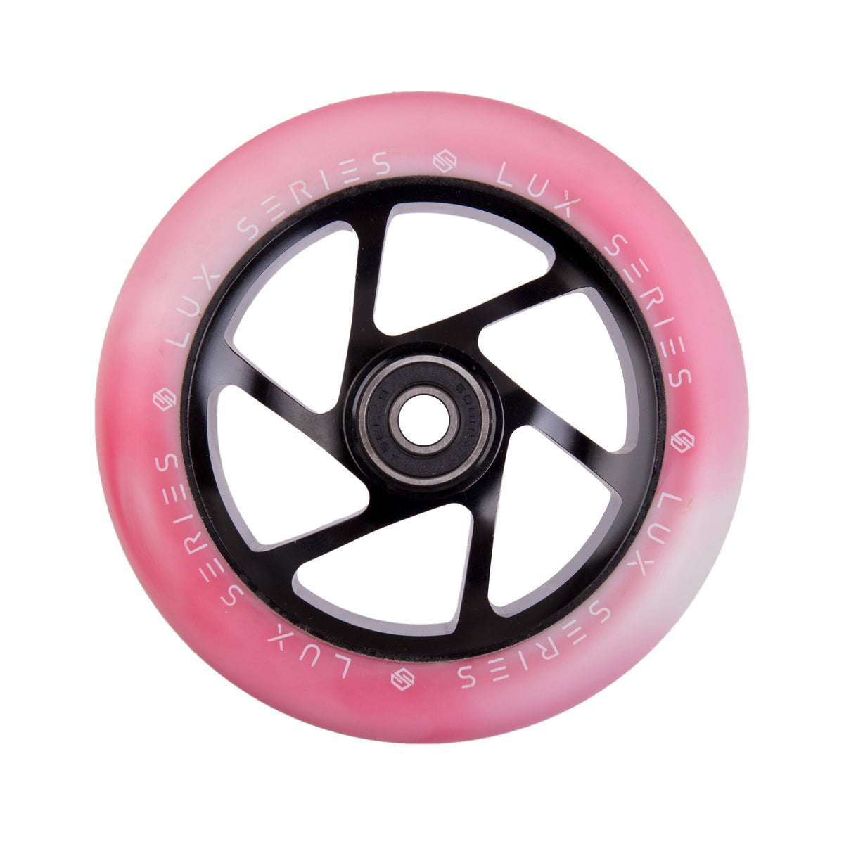 Striker Lux Spoked 110mm Hjul til Løbehjul - White/Pink-ScootWorld.dk