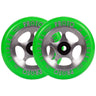 Proto Sliders Starbright Roues Trottinette Freestyle 2-Pak - Green On Raw