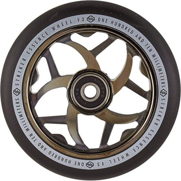 Striker Essence V3 Sort PU 110mm Hjul Til Løbehjul - Metallic Black-ScootWorld.dk